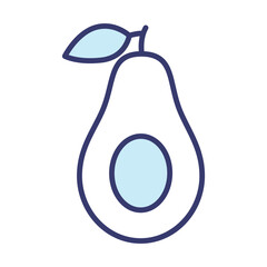Avocado fruit icon sign and symbol on trendy design for design and print.