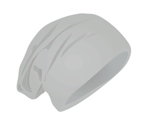 Grey winter hat. vector illustration