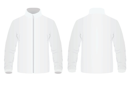 White winter jacket. vector illustration