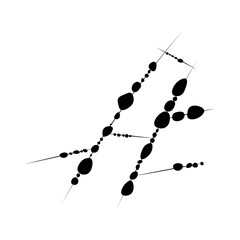 Water rain drops cobweb effect isolated on white background. Vector