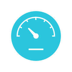 Mile distance measure icon, symbol. Flat design. Blue icon on white background. From blue icon set.