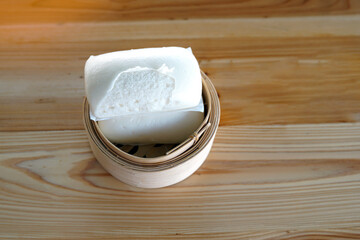 Mantou is a steamed dough dessert that is white and soft like a steamed bun but has no filling inside. It is a dessert offered during Chinese New Year and auspicious festivals, meaning luck.