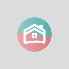 Vector Home Logo House icon in colorful placeholder