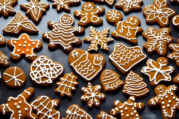 gingerbread cookies on a white