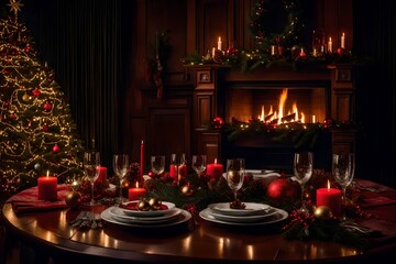 christmas table setting