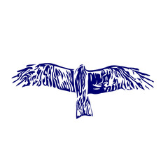 line sketch of an eagle as an element for making logos, activity symbols and organizational symbols