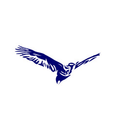 line sketch of an eagle as an element for making logos, activity symbols and organizational symbols