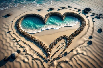 heart on the beach