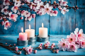 pink cherry blossom in a bowl