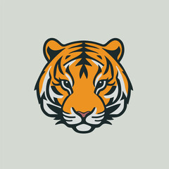 Head of tiger, colorful illustration can be use as logo