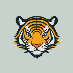 Head of tiger, colorful illustration can be use as logo