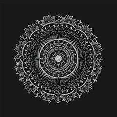 Circular pattern in the form of a mandala. mandala. Mehndi style. Decorative pattern in oriental style. Coloring book page.