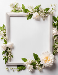 empty spring frame mockup with copy space