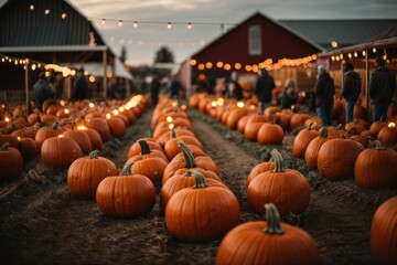 pumpkins on a farm