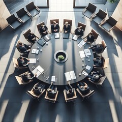 corporate boardroom meeting