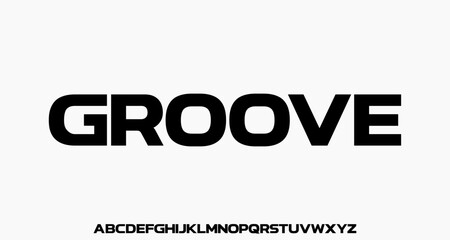 Groove, sans serif elegant typeset