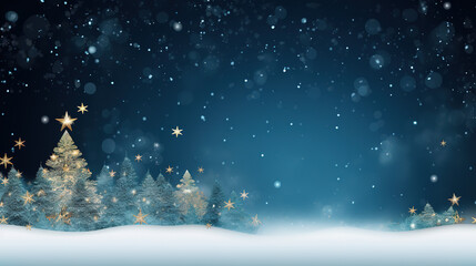 Christmas background with christmas tree With free empty copy space for text