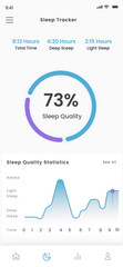 Sleep Tracker, Sleeping Tracking and Health Habits Mobile App UI Kit Template