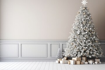 Stylish Scandinavian Christmas Interior Enriched With White Decor