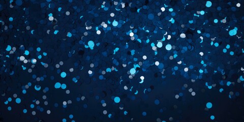 Dark Blue Confetti. Beautiful Holiday Background for Christmas, New Year, and Celebratory Occasions.