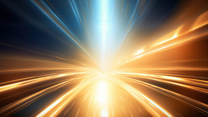 Silver and Gold Tunnel of Light - obrazy, fototapety, plakaty