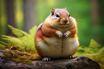Fat Chipmunk in the wild