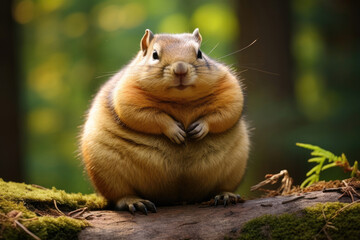 Fat Chipmunk in the wild