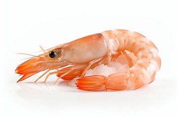 Delectable Fresh shrimp. Seafood raw tasty. Generate Ai