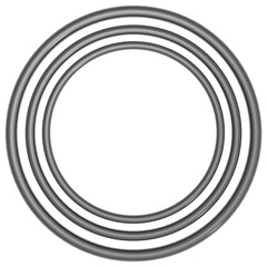 circles, rings, 3d render - obrazy, fototapety, plakaty