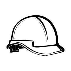 Construction helmet icon in flat style. Construction hard hat icon.