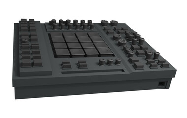 Drum machine, 3d render © neurostructure