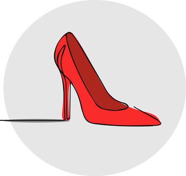 red high heel shoe