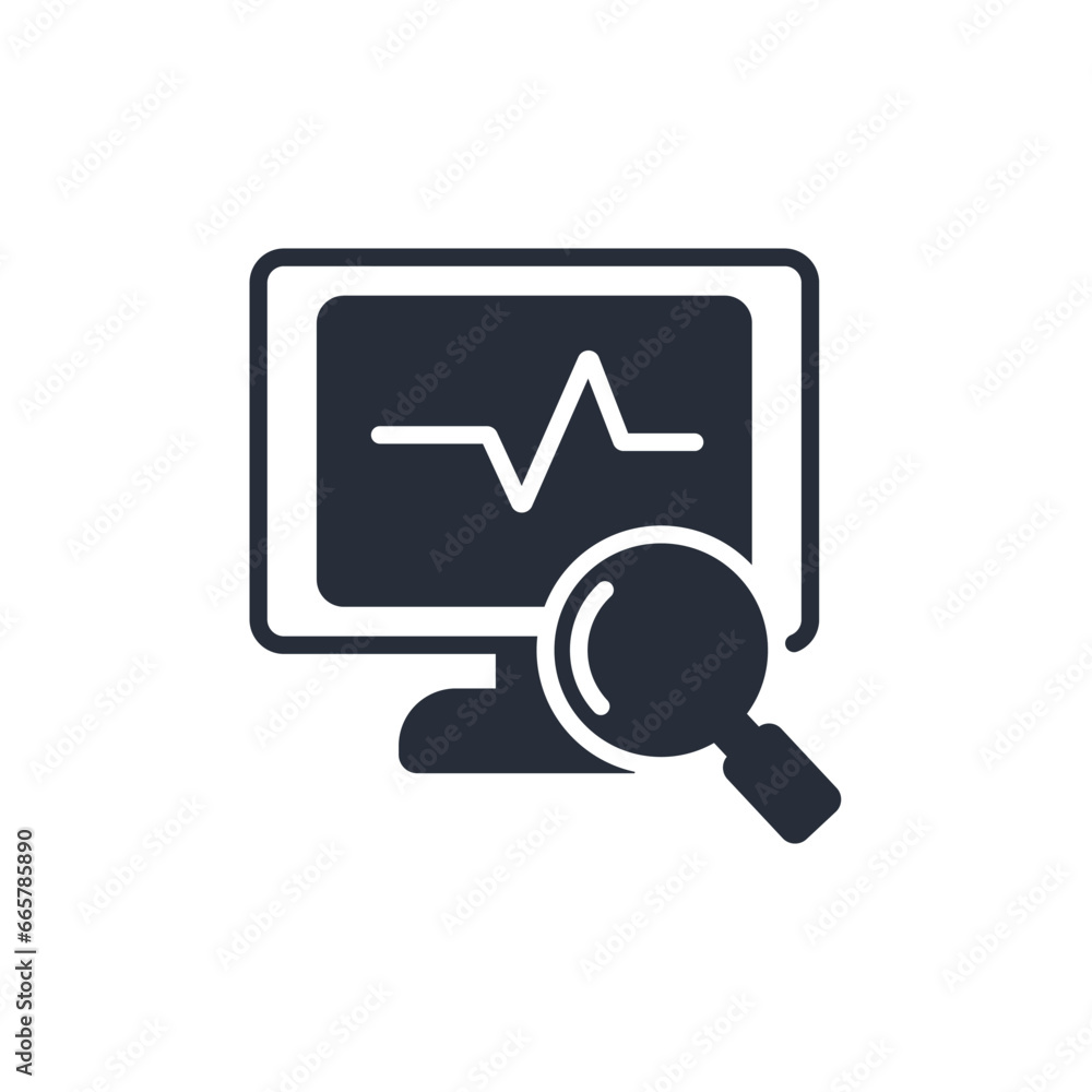Poster monitor icon. vector.editable stroke.linear style sign for use web design,logo.symbol illustration.