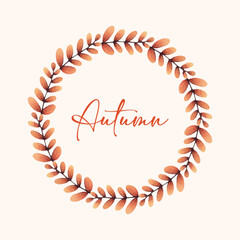 vector autumn fall leaf background floral frame