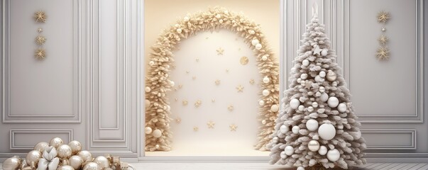 Inviting Room That Surprises With Door And Beautifully Decorated Christmas Tree Inside