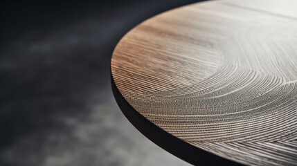 A brown, textured table, with a subtle pattern of lines and dots 
