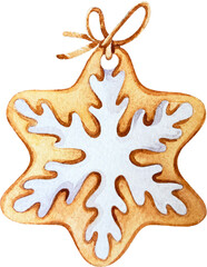 christmas gingerbread cookies on white