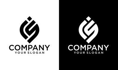 SI letter logo, letter creative logo idea, Usable for Business and People Logos. Flat Vector Logo Design Template Element, Alphabet letter monogram icon logo IS