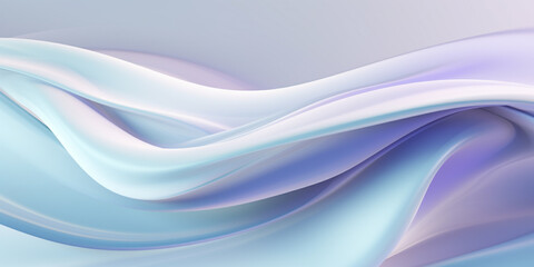 Fototapeta premium ABSTRACT BACKGROUND: Organic Soft Neon Glowing Pink and Blue Waves. Abstract Art Design Banner for Technology, Science and Beauty.