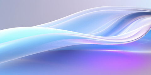 Fototapeta premium ABSTRACT BACKGROUND: Organic Soft Neon Glowing Pink and Blue Waves. Abstract Art Design Banner for Technology, Science and Beauty.