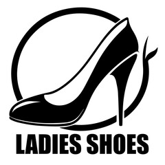 Lady's shoes vector silhouette