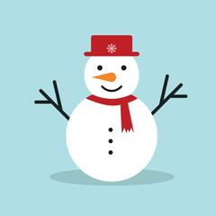 Christmas Snowman Santa Vector Icon
