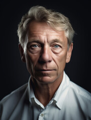Obraz premium Portrait of a man in a white shirt.