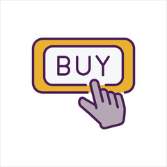Buy  icon islolate white background vector stock illustration.