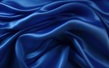 Obraz premium Luxurious Blue Silk Fabric Texture