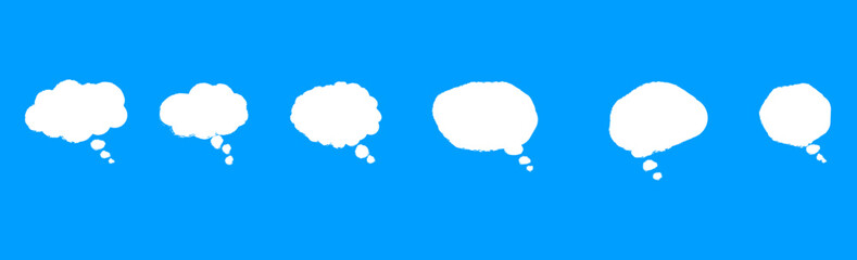 speech bubble chat icon collection set.blank white speech bubbles.	
