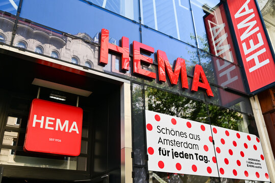 Hema storefront in shopping mall Mariahilf street