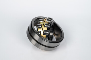 Spherical roller bearing on a white background, Double-row spherical roller bearings