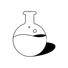 Laboratory Flask for STEM Hand-drawn Icon