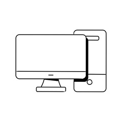 Digital Computer for STEM Hand-drawn Icon